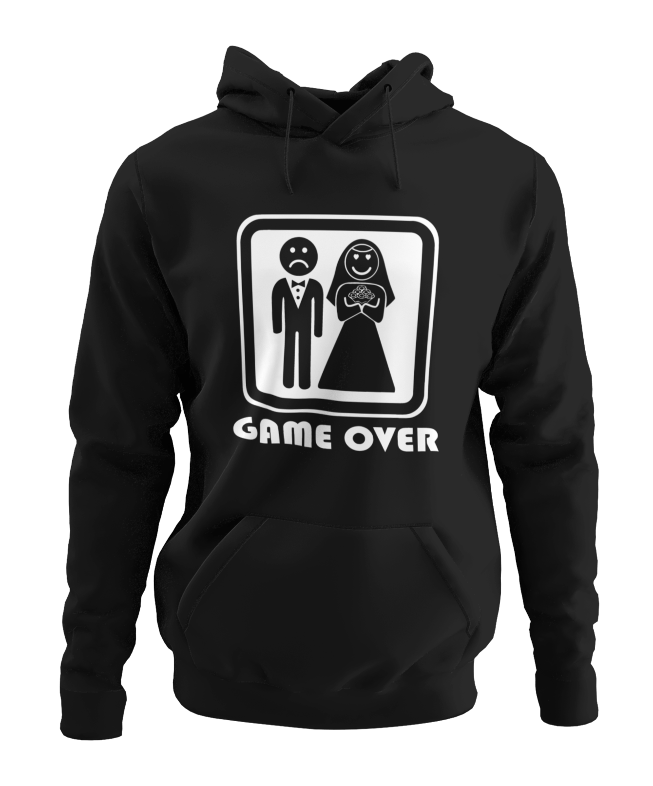 GAME OVER CASADO SOLTERO SUDADERA CON CAPUCHA