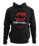 AYRTON SENNA - LOGO Y FIRMA - SUDADERA CON CAPUCHA