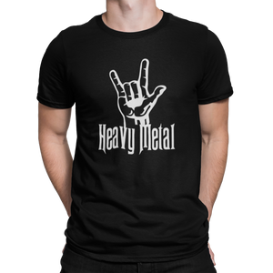 HEAVY METAL - LOGO BLANCO   - CAMISETA