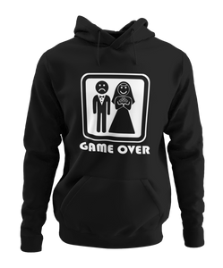 GAME OVER CASADO - SOLTERO - SUDADERA CON CAPUCHA